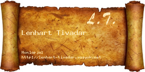 Lenhart Tivadar névjegykártya
