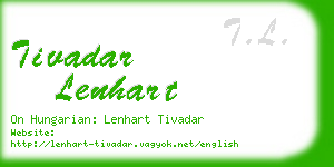 tivadar lenhart business card